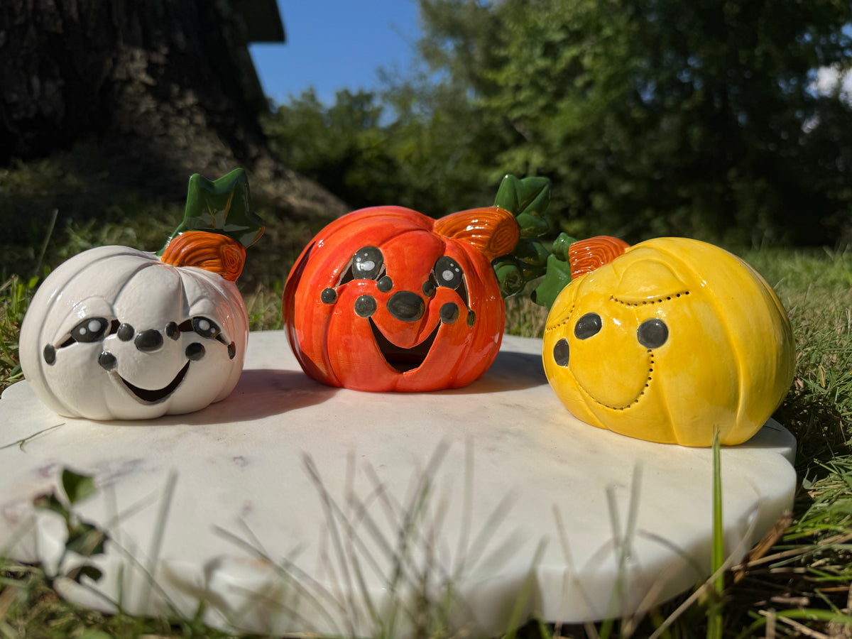 Lighted Candy Corn Pumpkin Set