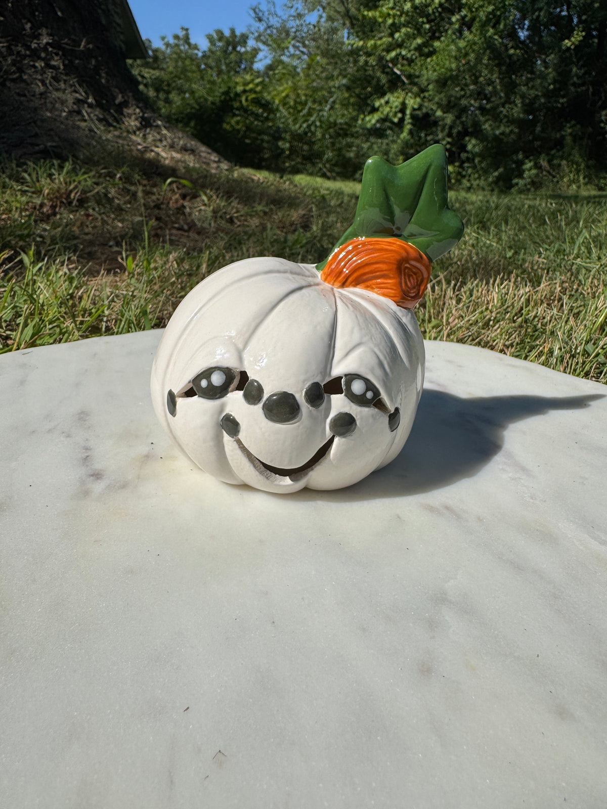Lighted Candy Corn Pumpkin Set