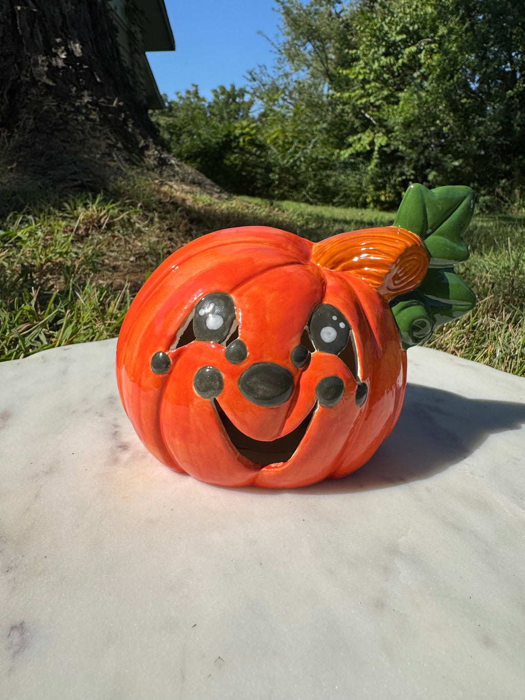 Lighted Candy Corn Pumpkin Set