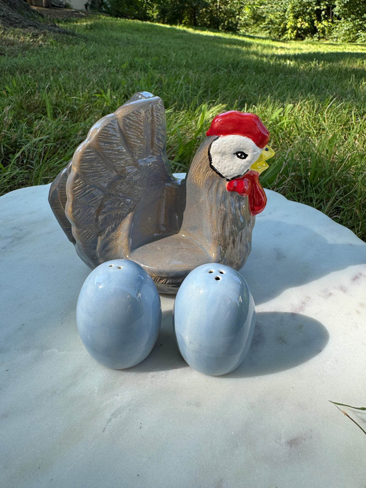 Chicken Napkin Holder with Salt and Pepper Shakers