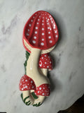 Arnel's Merry Mushroom Spoon Rest made from vintage mold