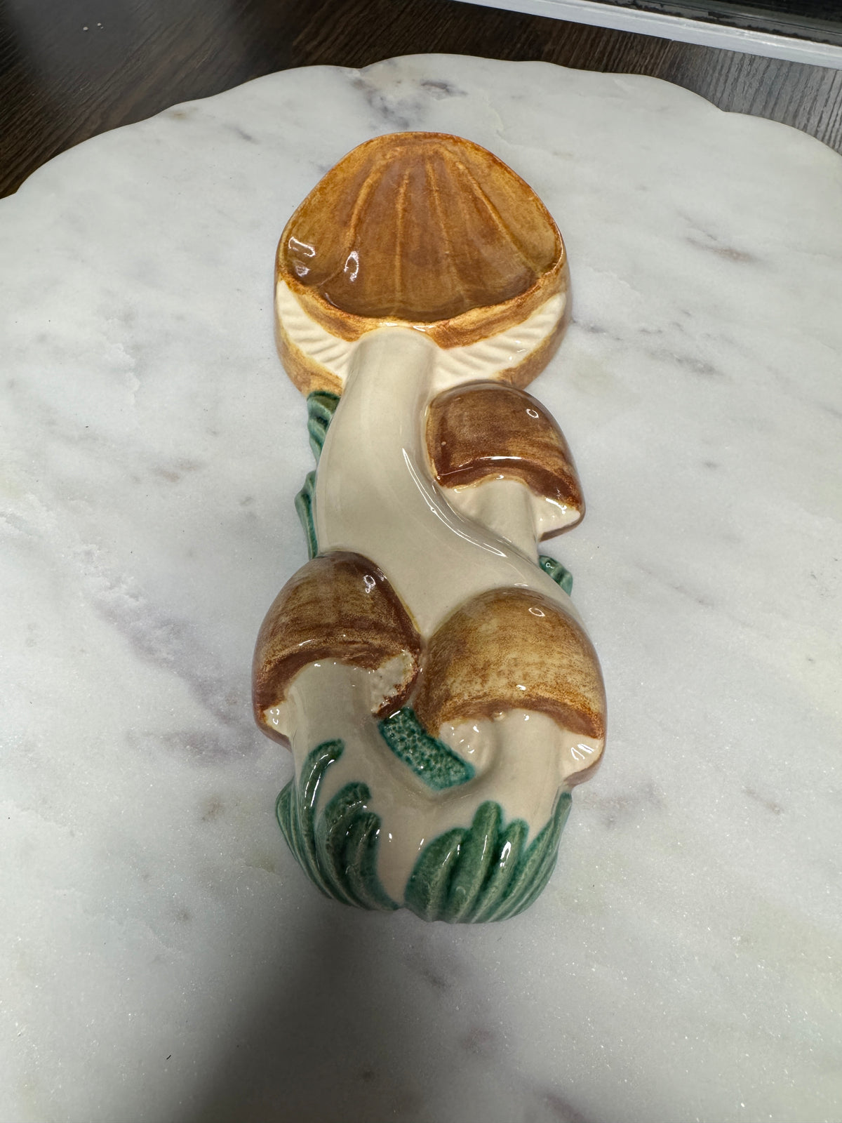 Arnel's Merry Mushroom Spoon Rest made from vintage mold