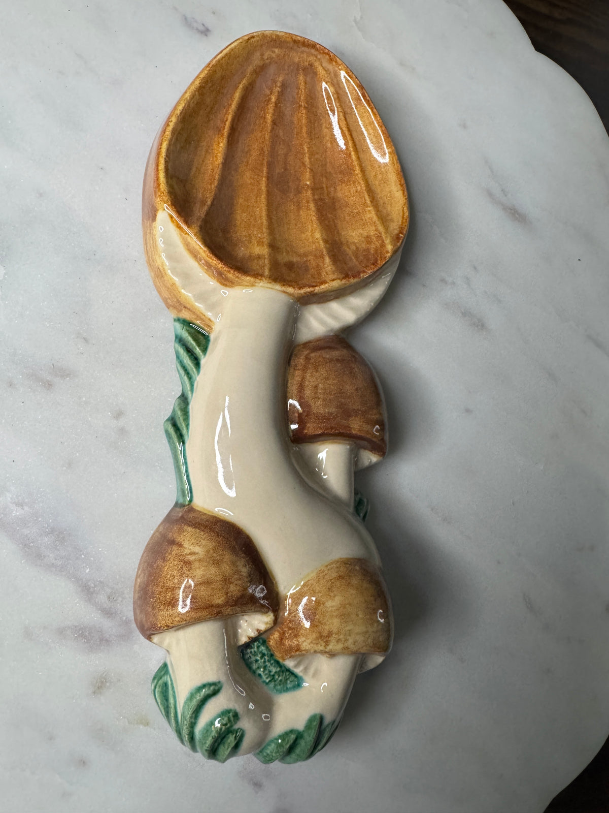 Arnel's Merry Mushroom Spoon Rest made from vintage mold