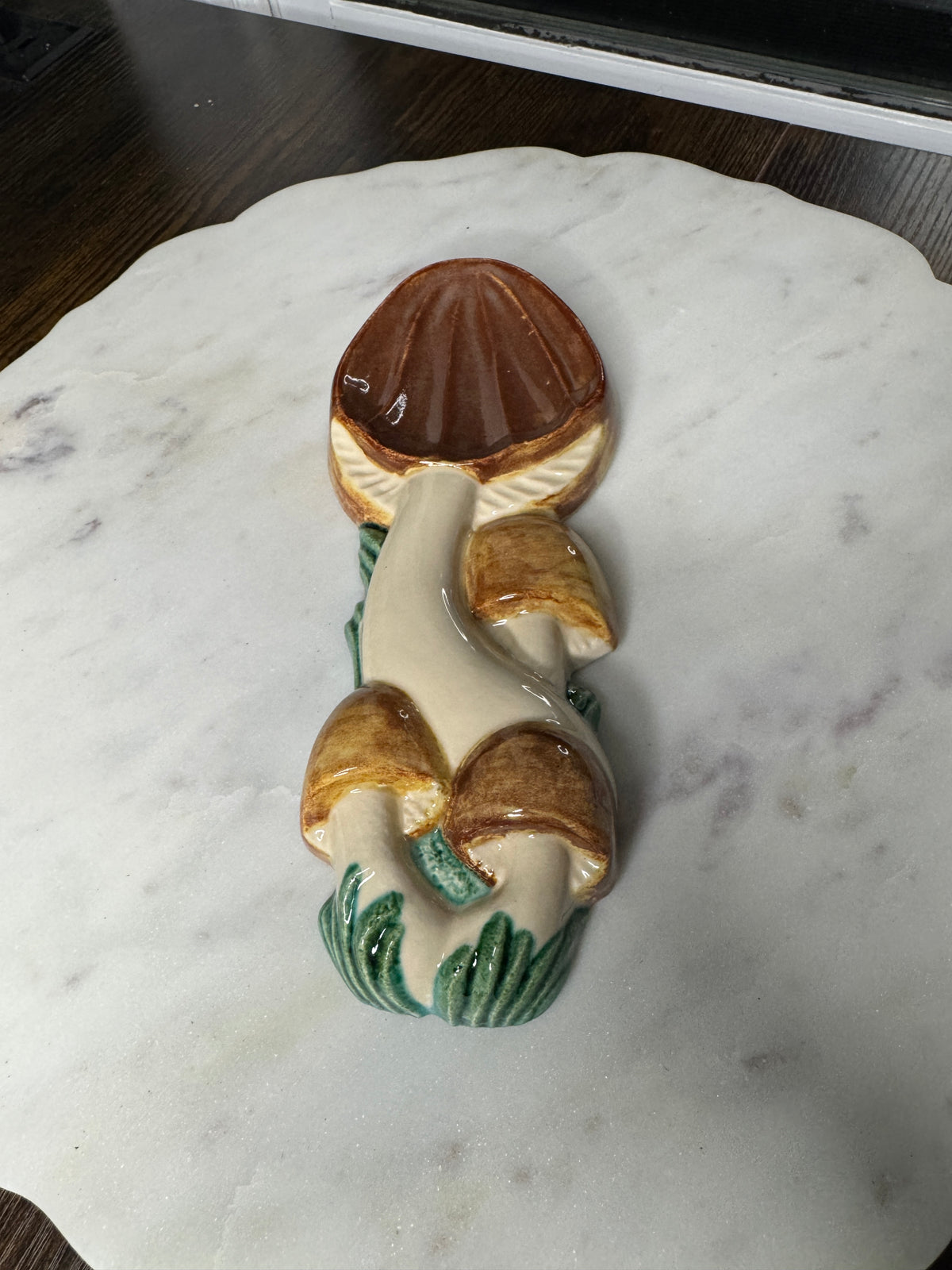 Arnel's Merry Mushroom Spoon Rest made from vintage mold