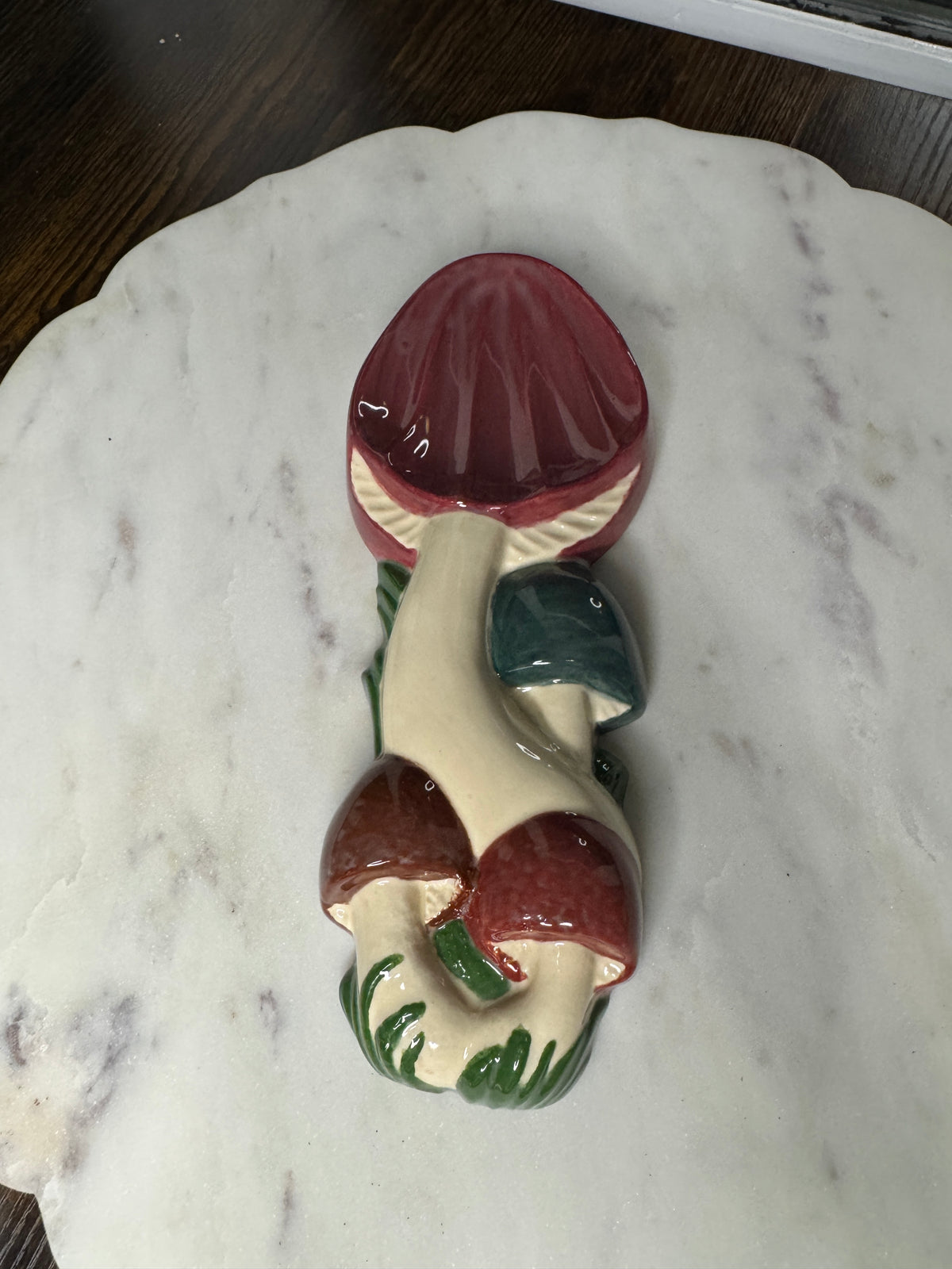 Arnel's Merry Mushroom Spoon Rest made from vintage mold