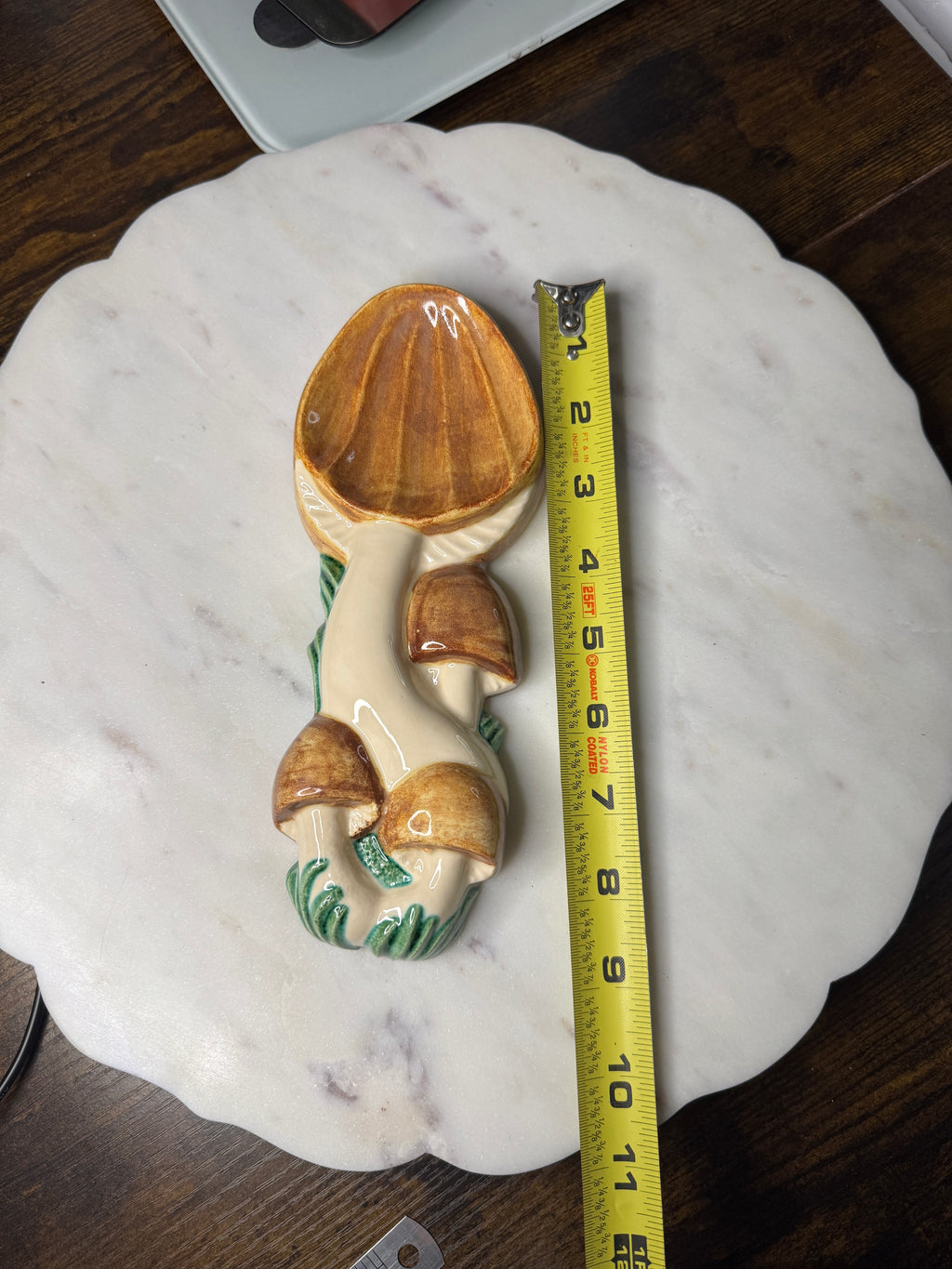 Arnel's Merry Mushroom Spoon Rest made from vintage mold