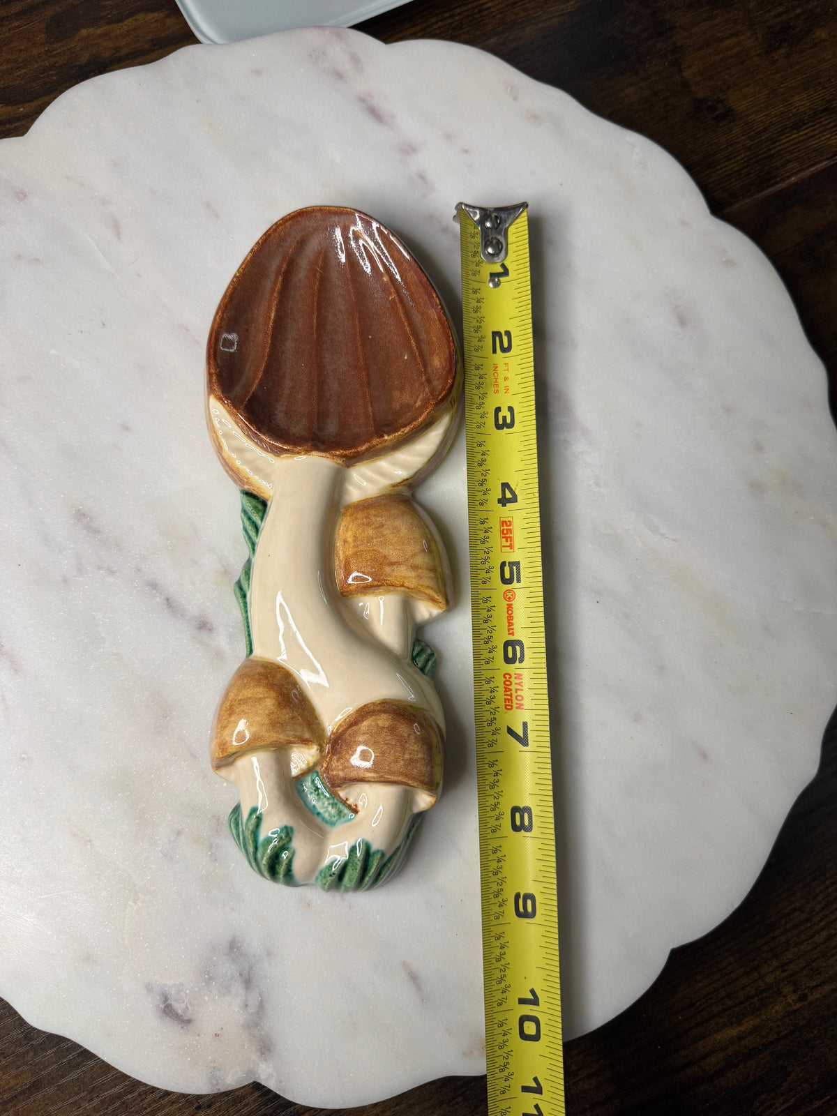 Arnel's Merry Mushroom Spoon Rest made from vintage mold