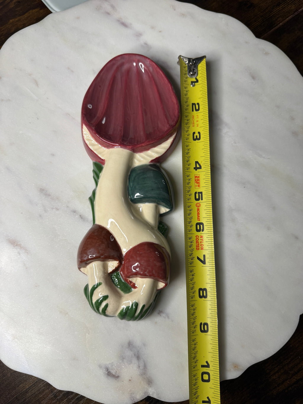 Arnel's Merry Mushroom Spoon Rest made from vintage mold